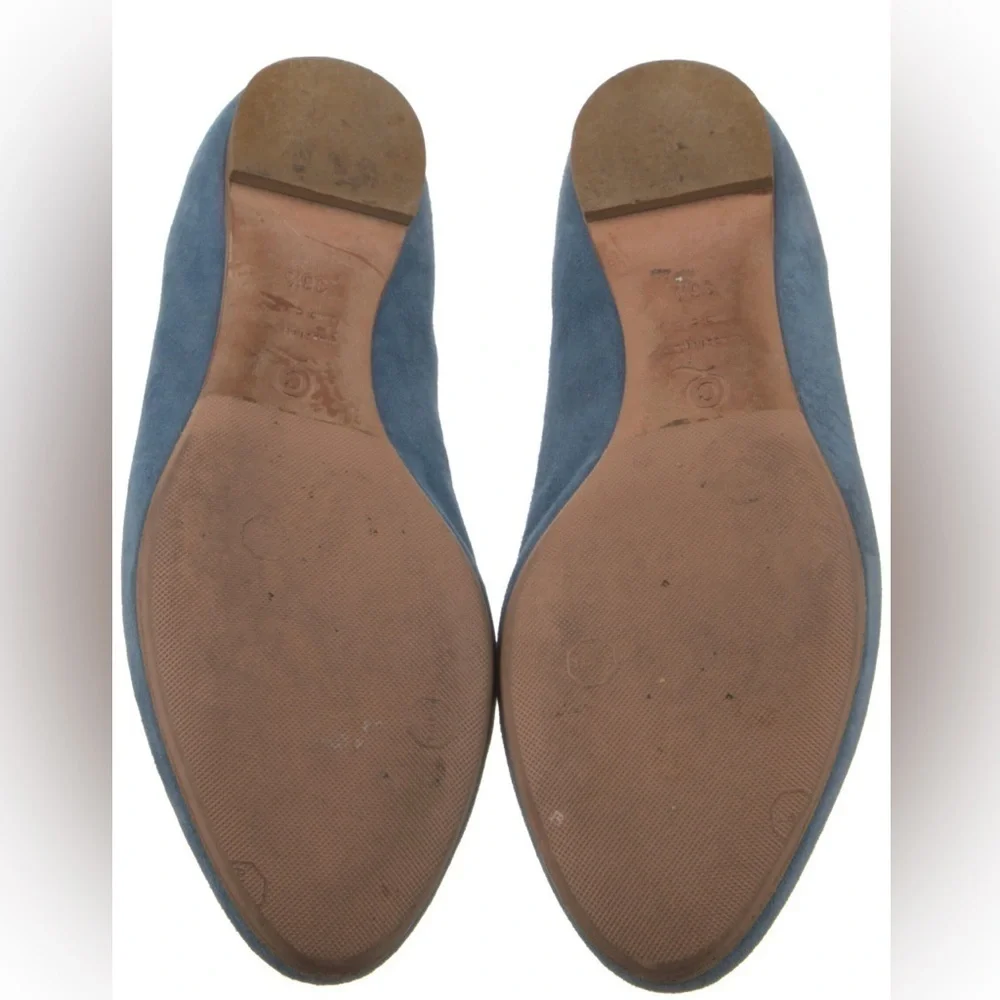 Alexander McQueen Embroidered Sequined Skull Smoking loafer Cadet Blue - Picture 6 of 6